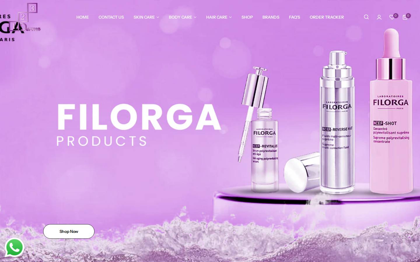 123derma.com homepage screenshot