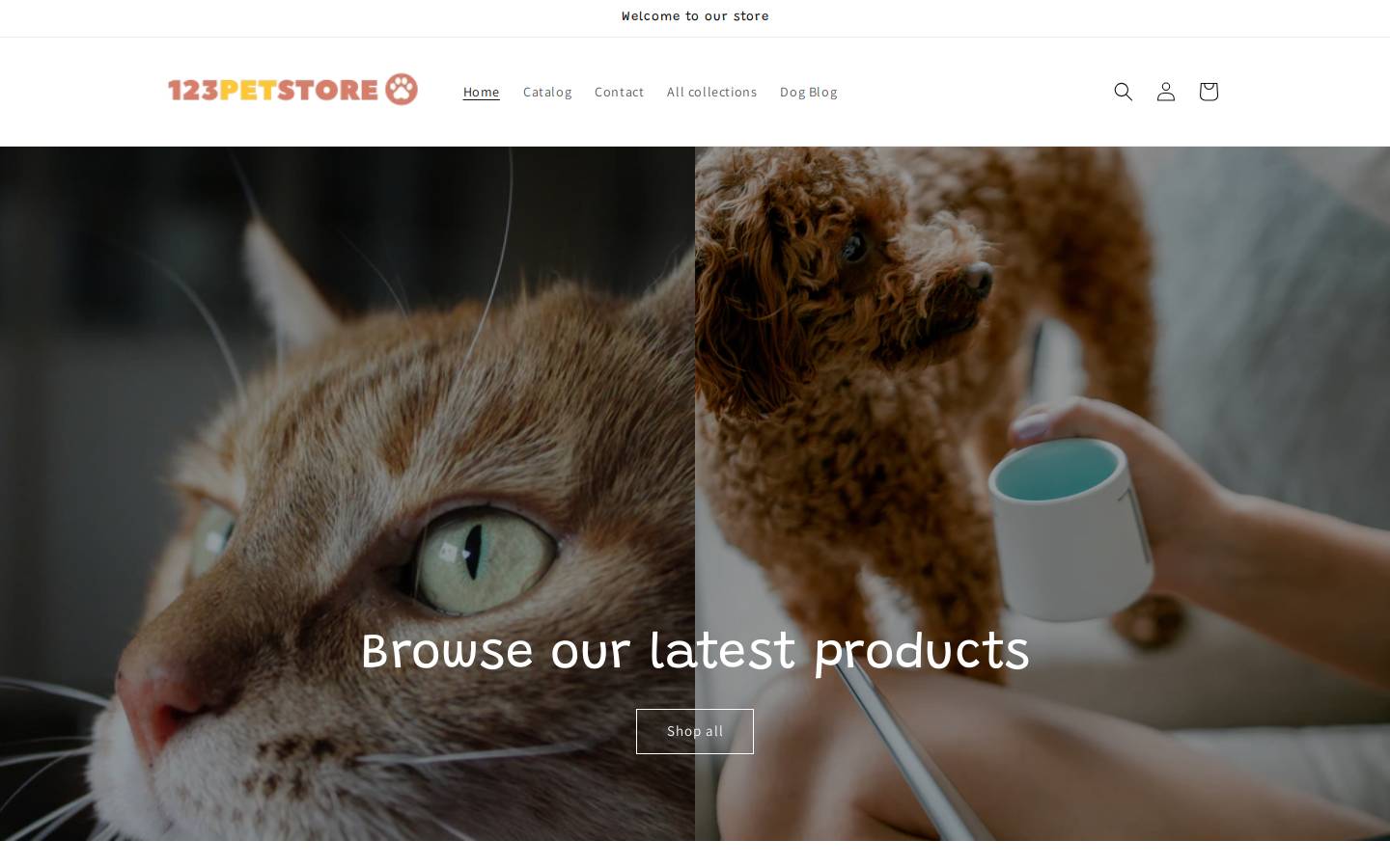 123petstore.com homepage screenshot