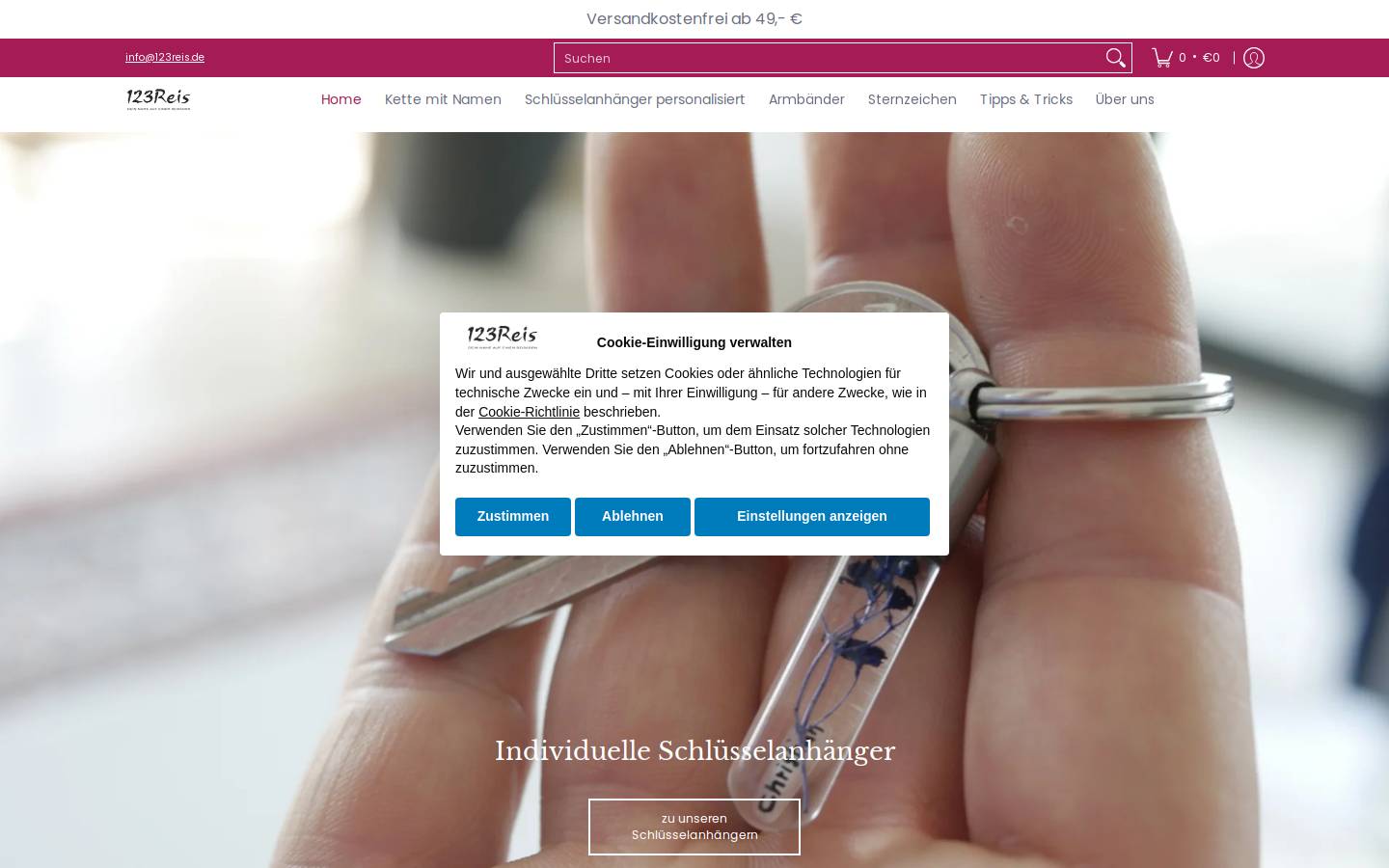 123reis.com homepage screenshot