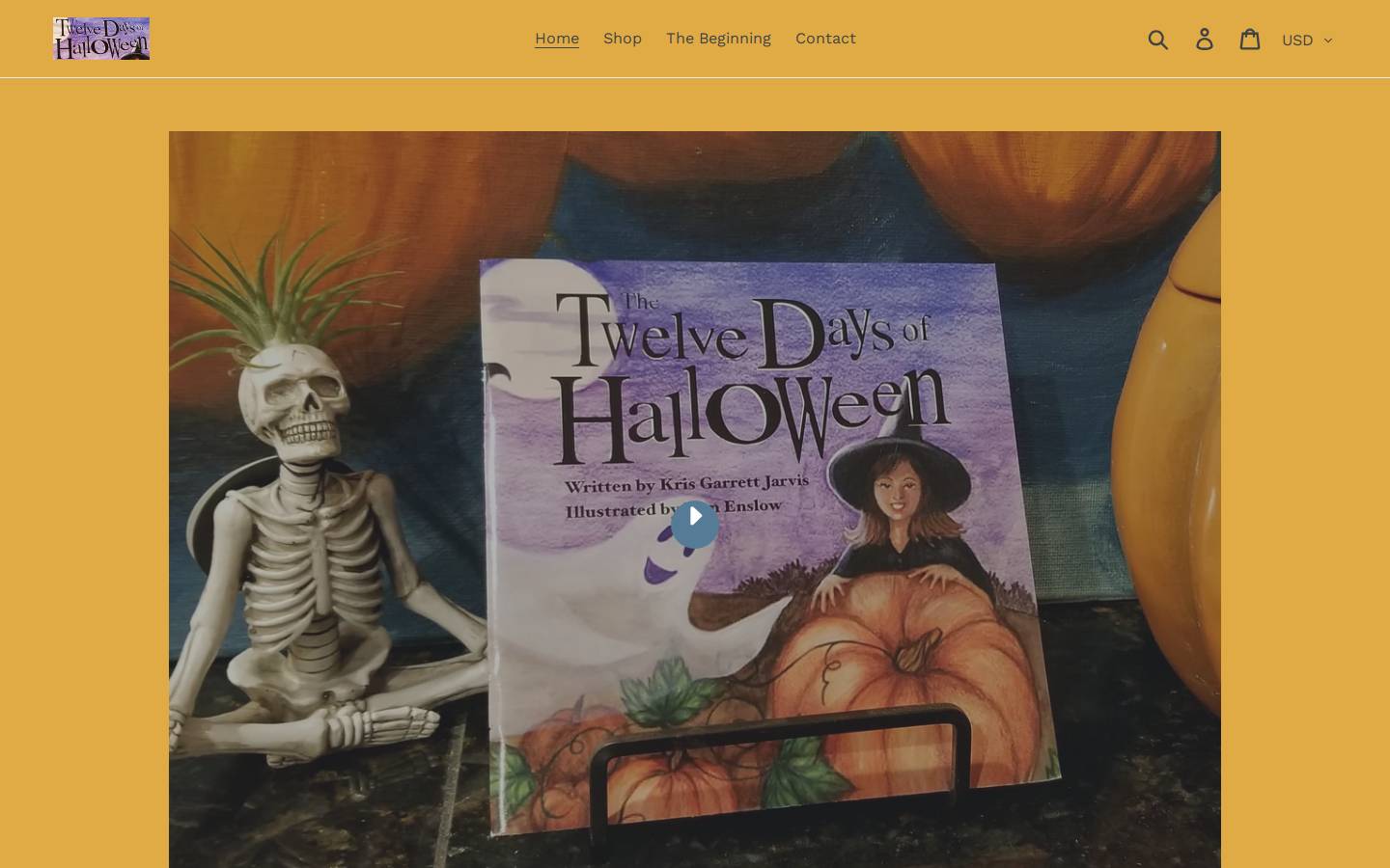 12daysofhalloween.com homepage screenshot