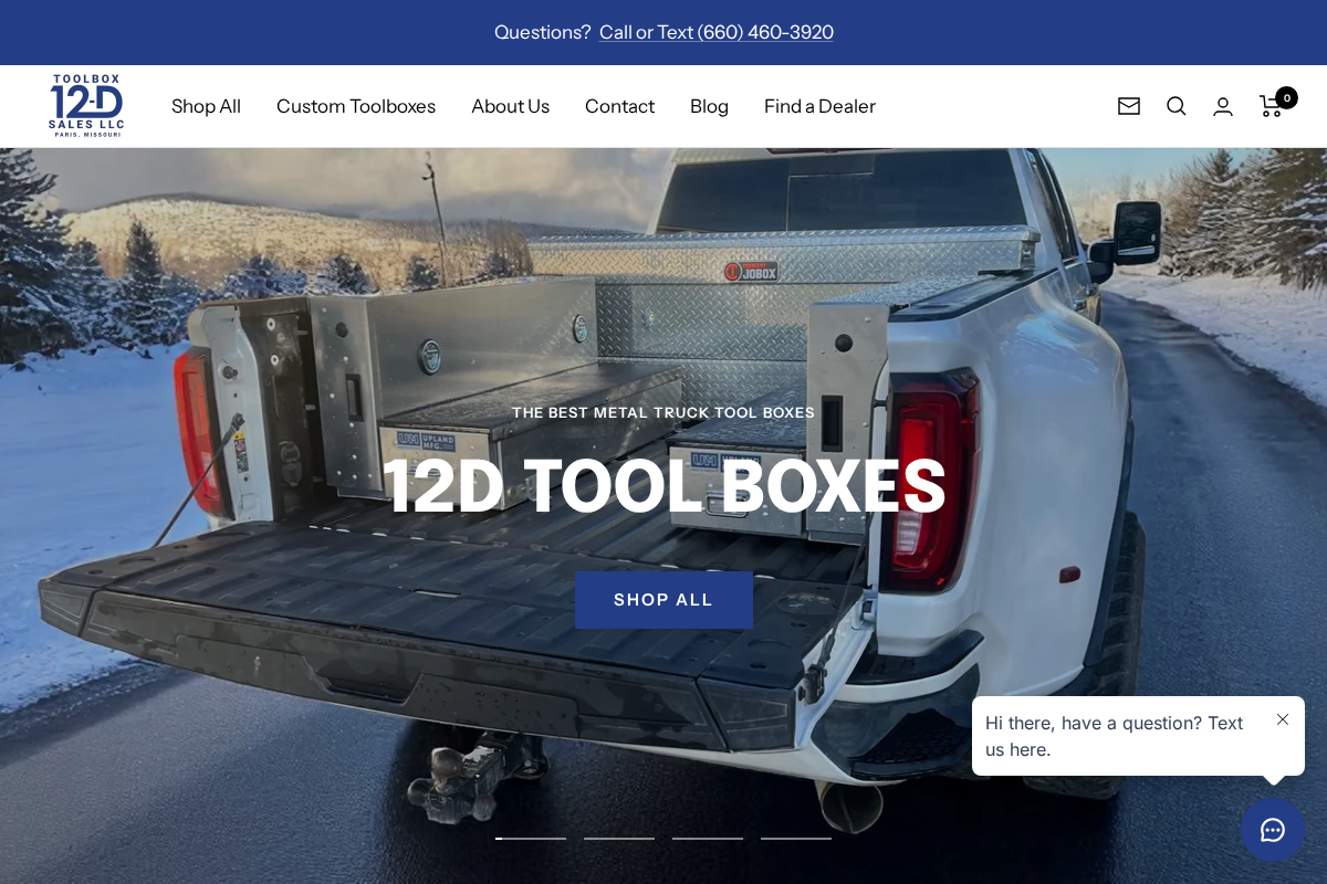 12dtoolboxsales.com homepage screenshot