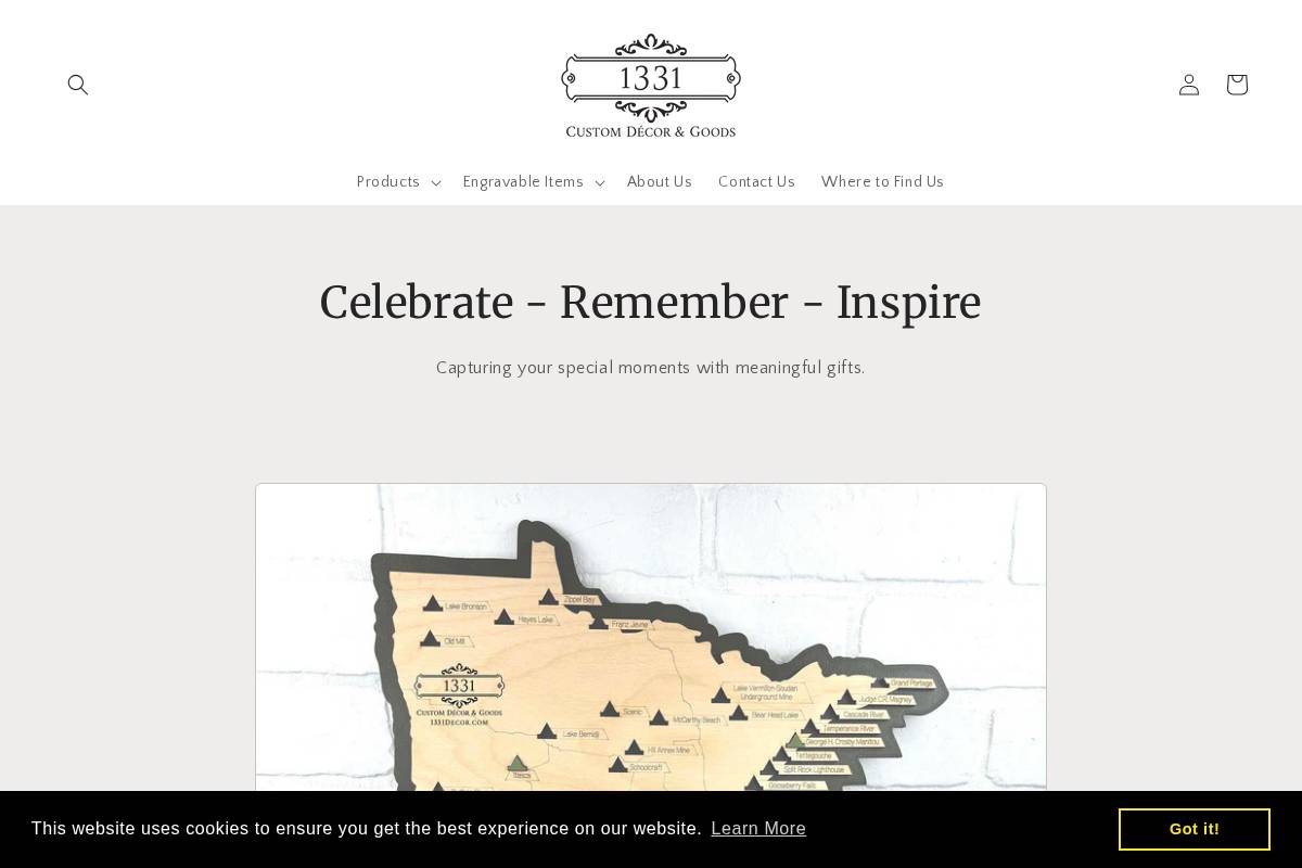 1331decor.com homepage screenshot