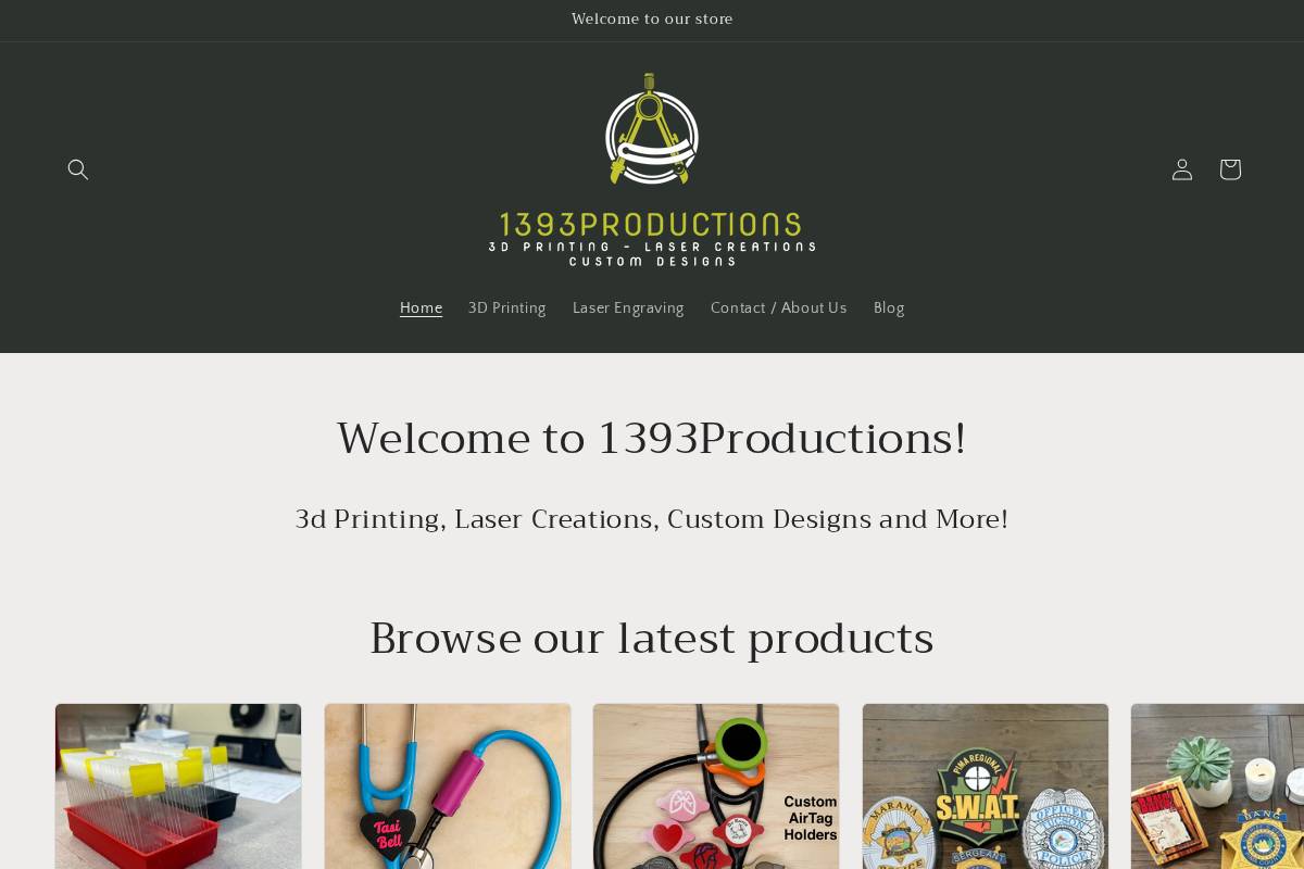 1393productions.com homepage screenshot