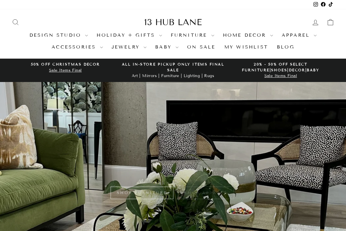13 Hub Lane homepage screenshot