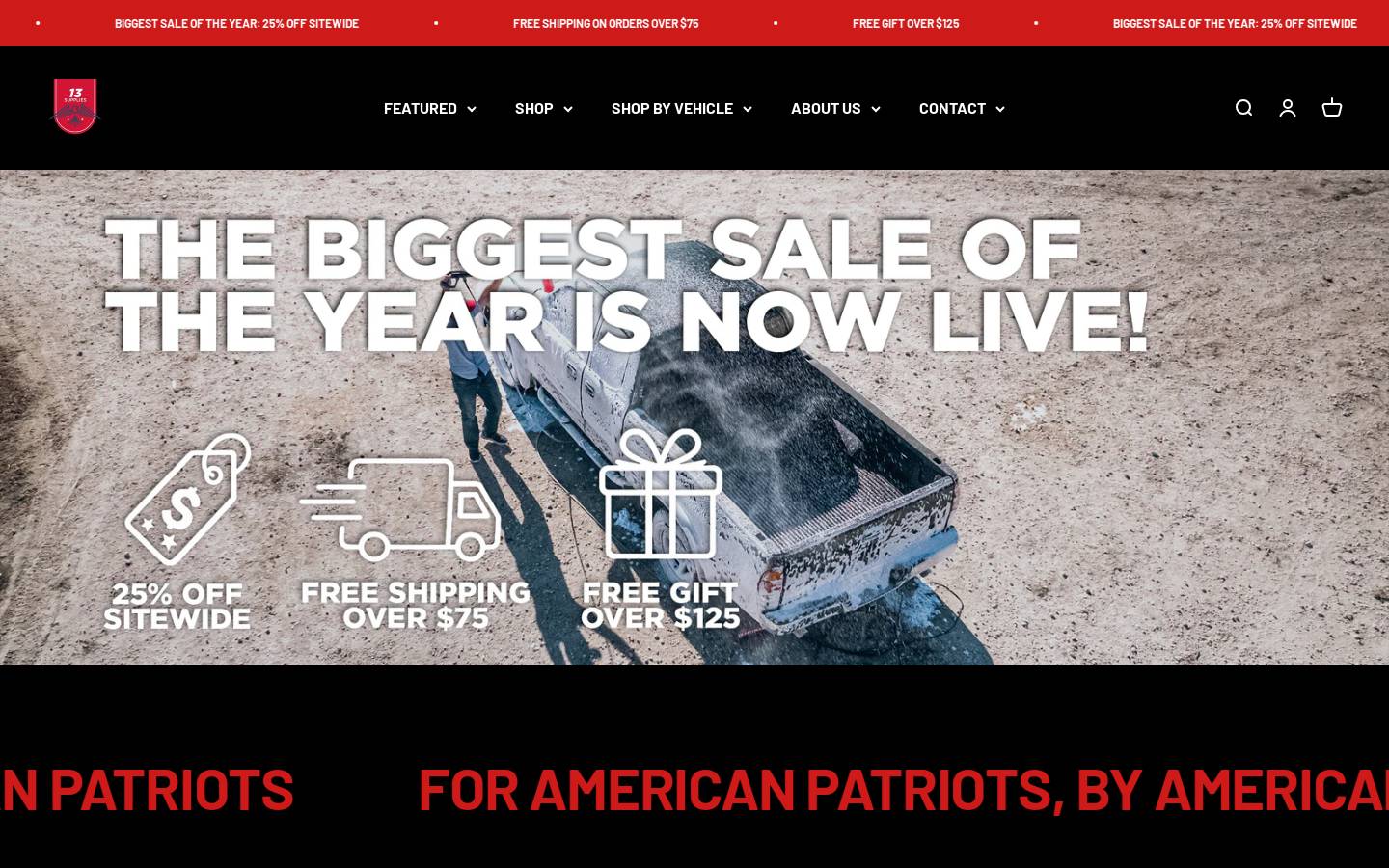 13supplies.com homepage screenshot