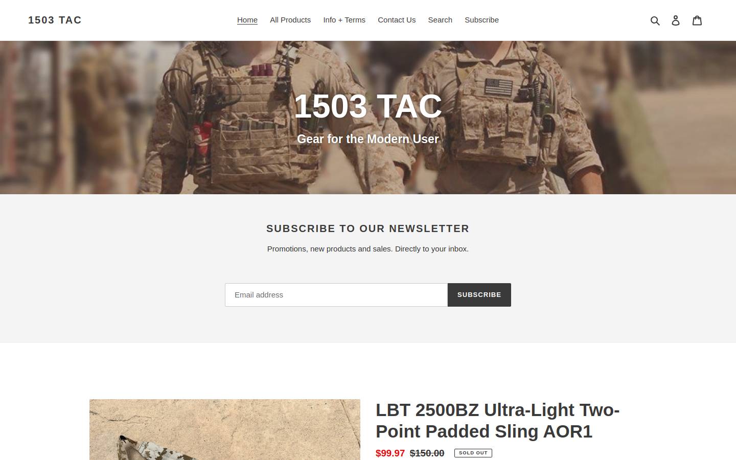 1503tac.com homepage screenshot