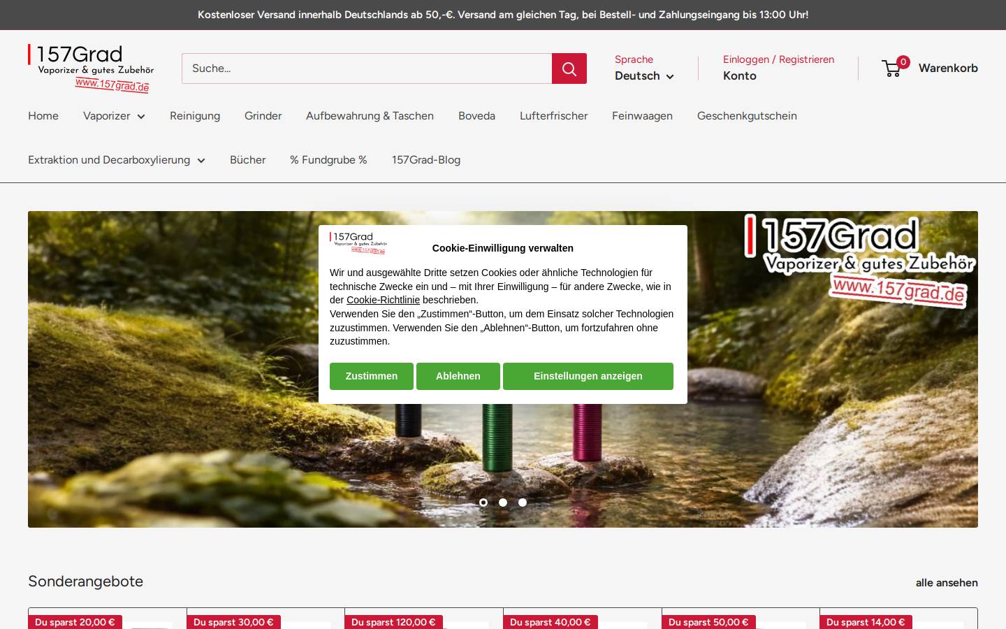 157grad.de homepage screenshot