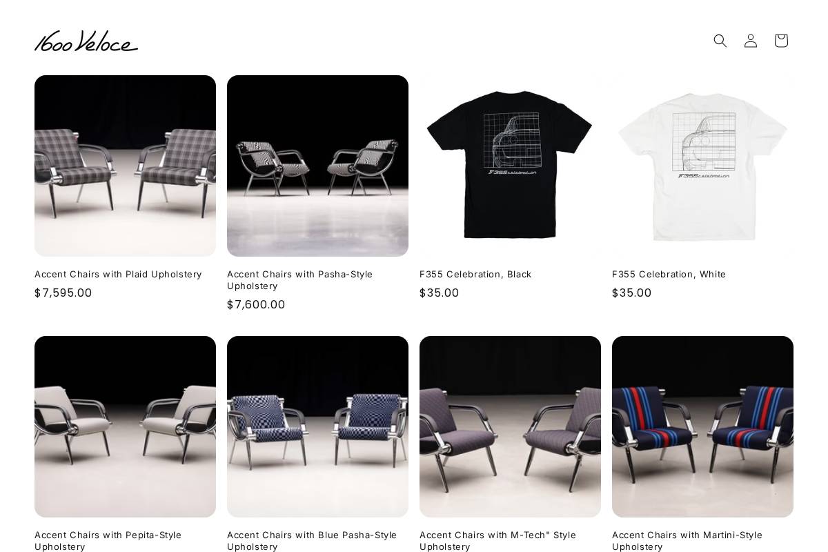 1600velocestore.com homepage screenshot