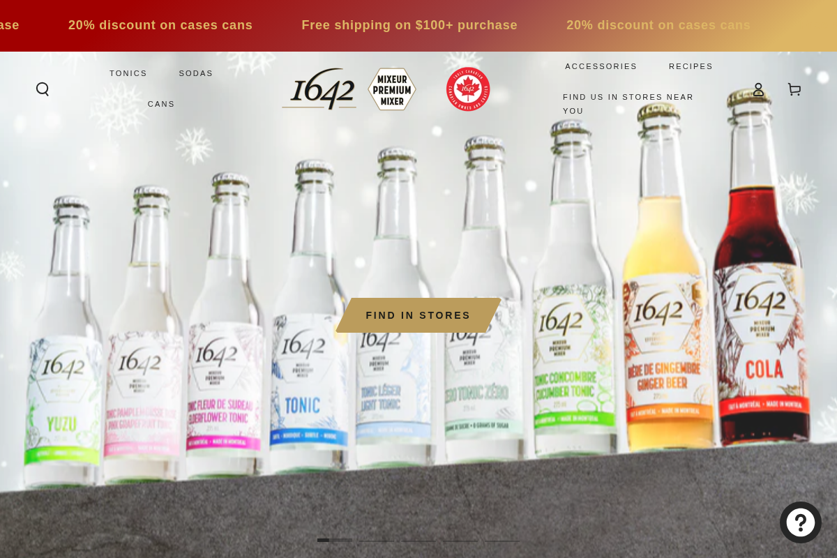 1642 Tonics et Mixeurs homepage screenshot