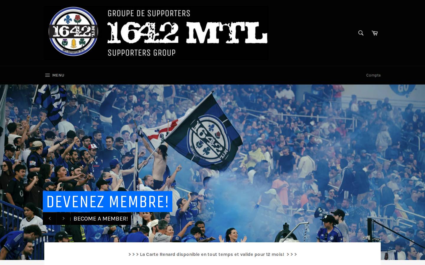 1642mtl.com homepage screenshot