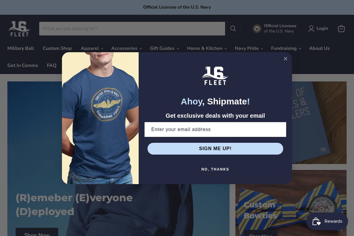 16fleet.com homepage screenshot