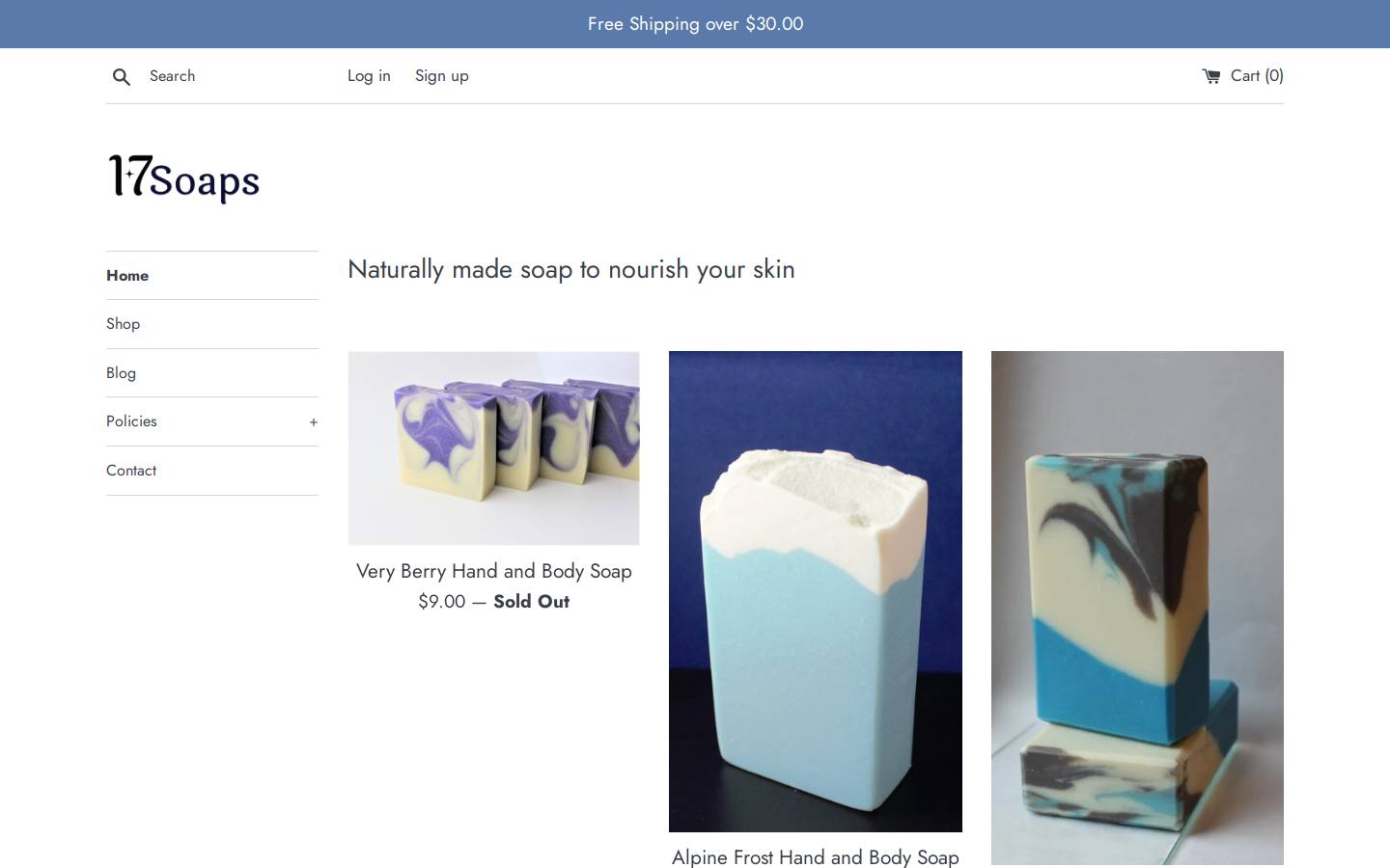 17soaps.com homepage screenshot