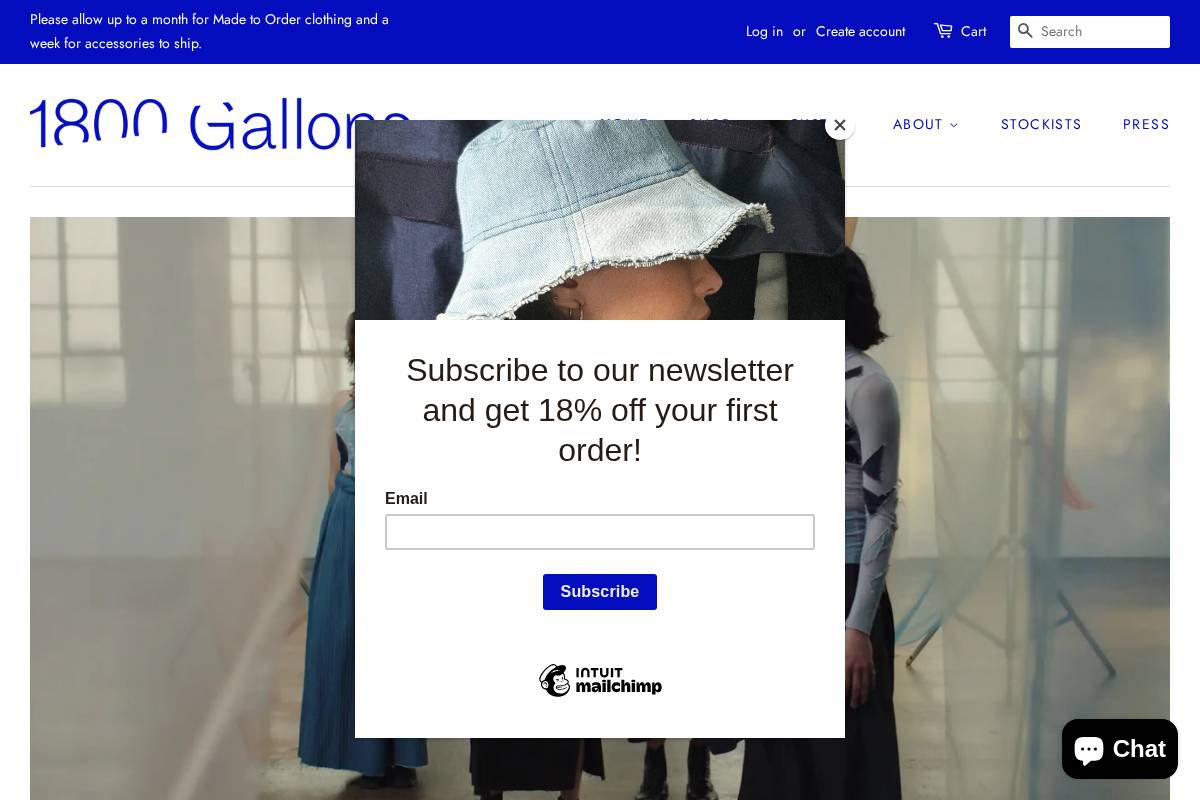 1800gallons.com homepage screenshot