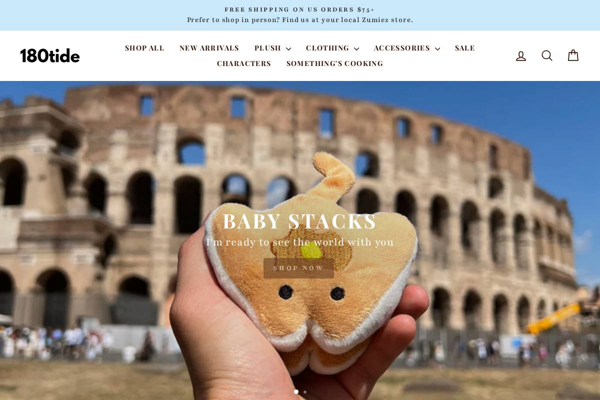 180tide.com homepage screenshot