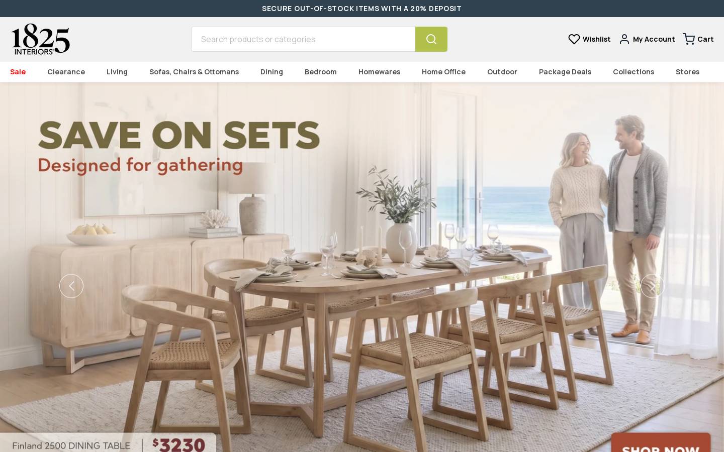 1825interiors.com.au homepage screenshot