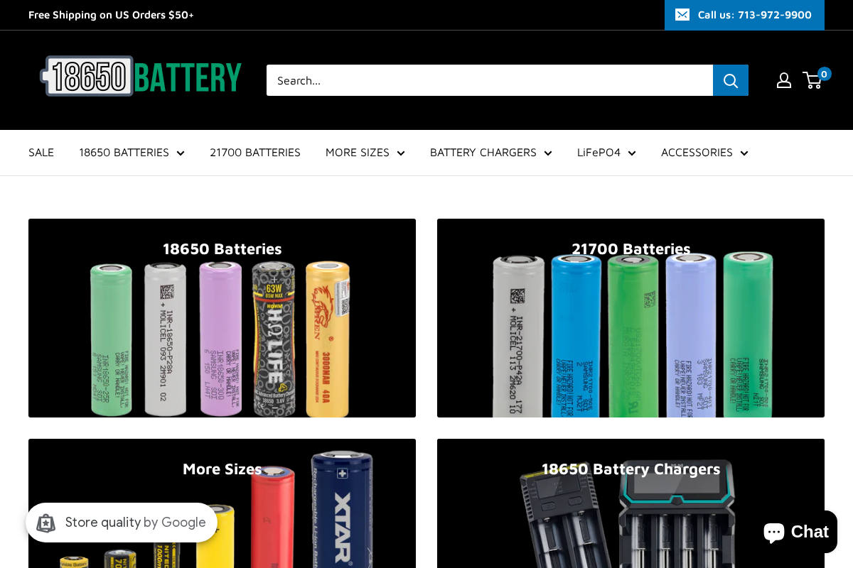 18650battery homepage screenshot