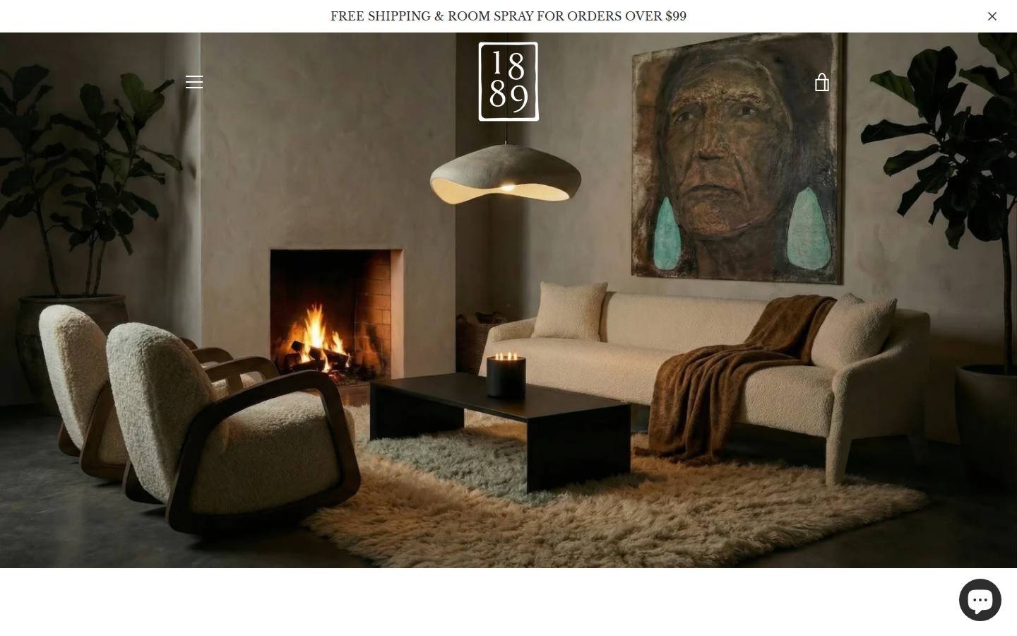 1889waxlighting.com homepage screenshot