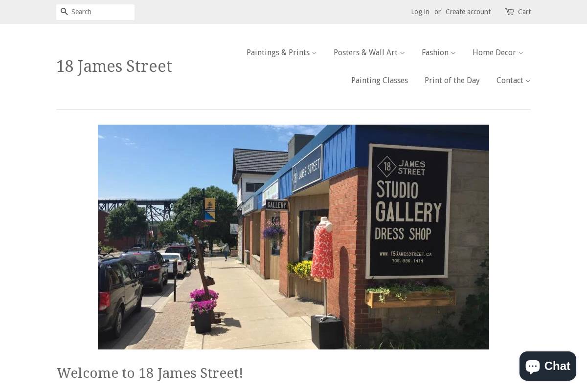 18jamesstreet.ca homepage screenshot