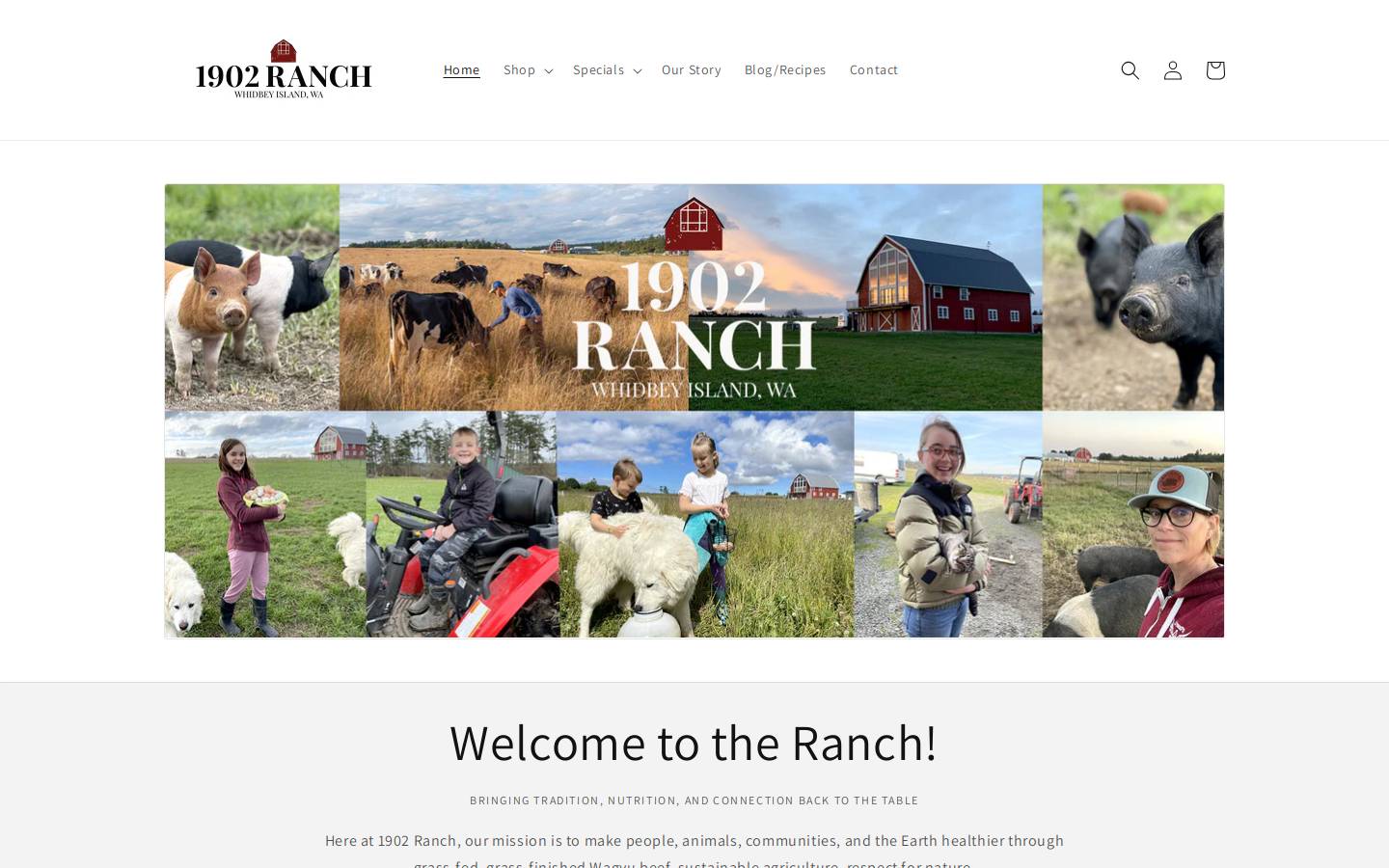 1902ranch.com homepage screenshot