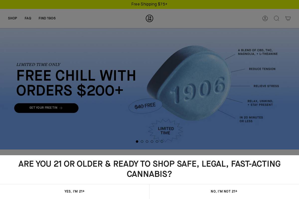 1906 homepage screenshot