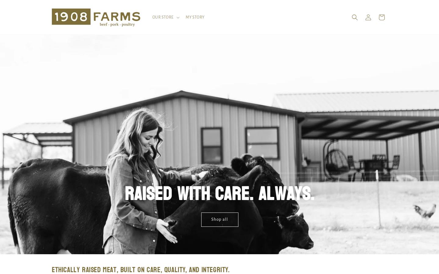 1908farmstx.com homepage screenshot