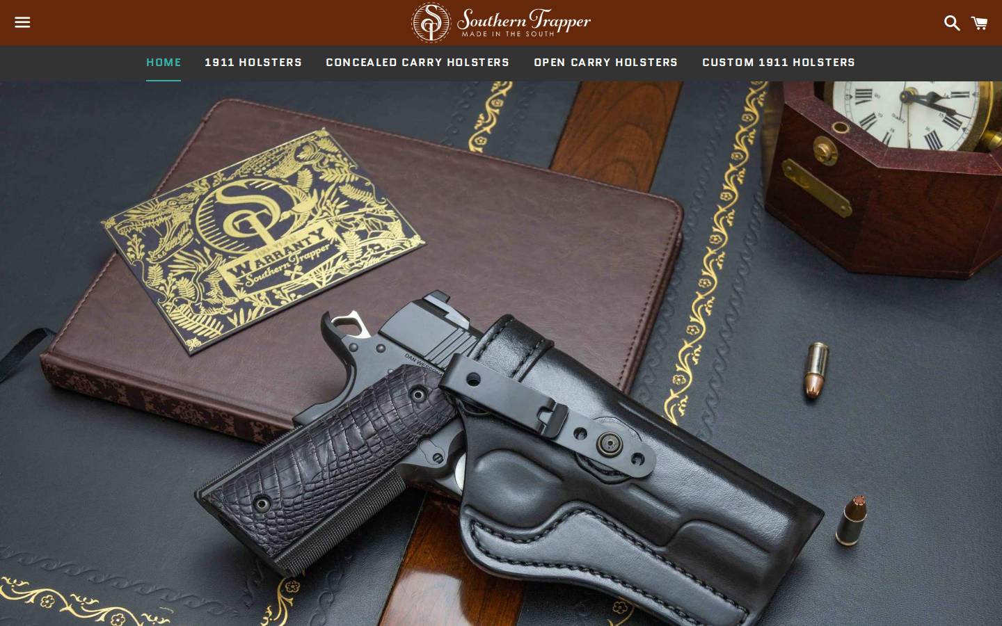 1911leatherholsters.com homepage screenshot