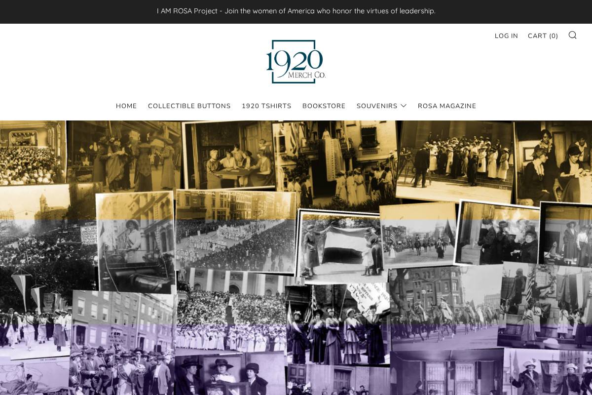 1920merch.com homepage screenshot