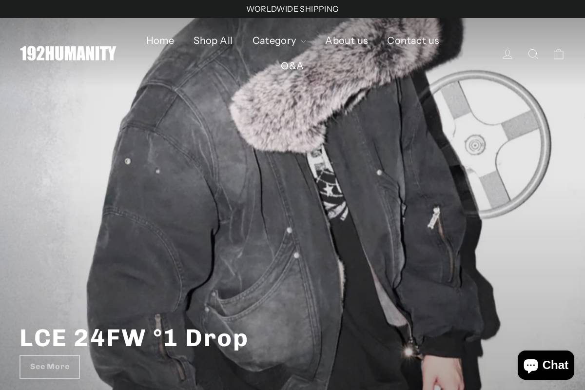 192humanity.com homepage screenshot