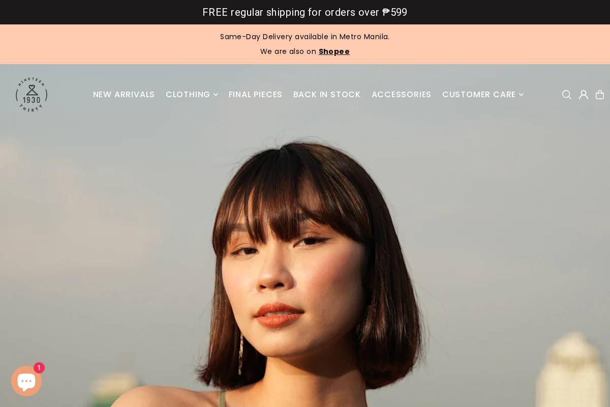 1930clothing.com homepage screenshot