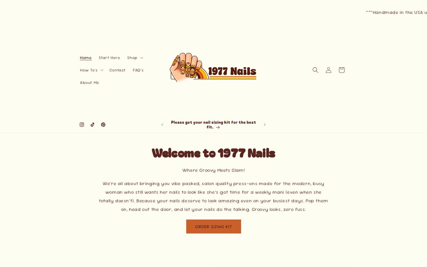 1977nails.com homepage screenshot