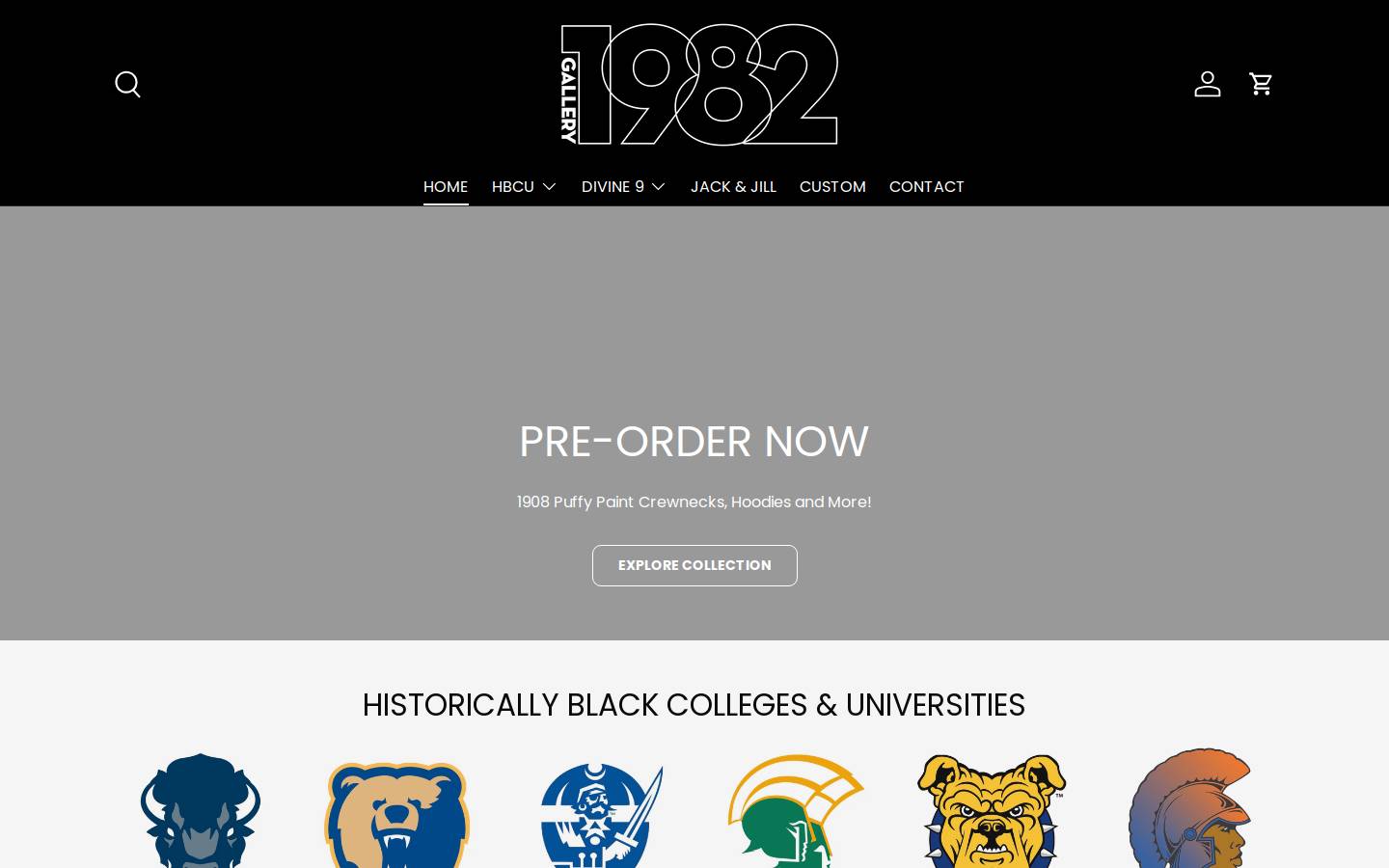 1982gallery.com homepage screenshot