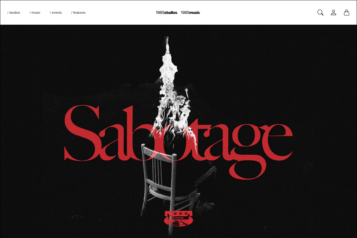 1985 Music homepage screenshot