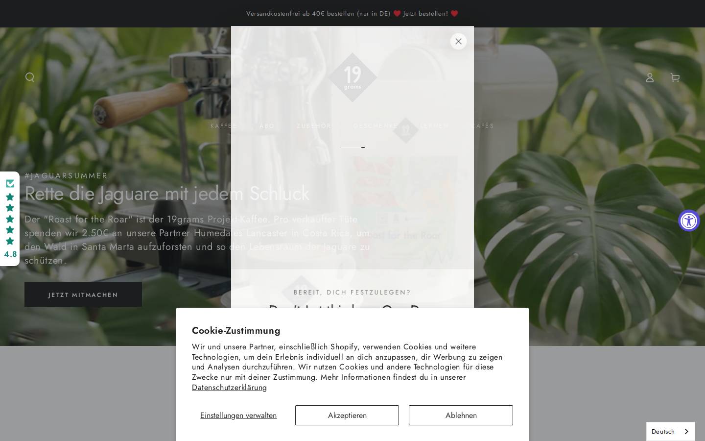 19grams homepage screenshot