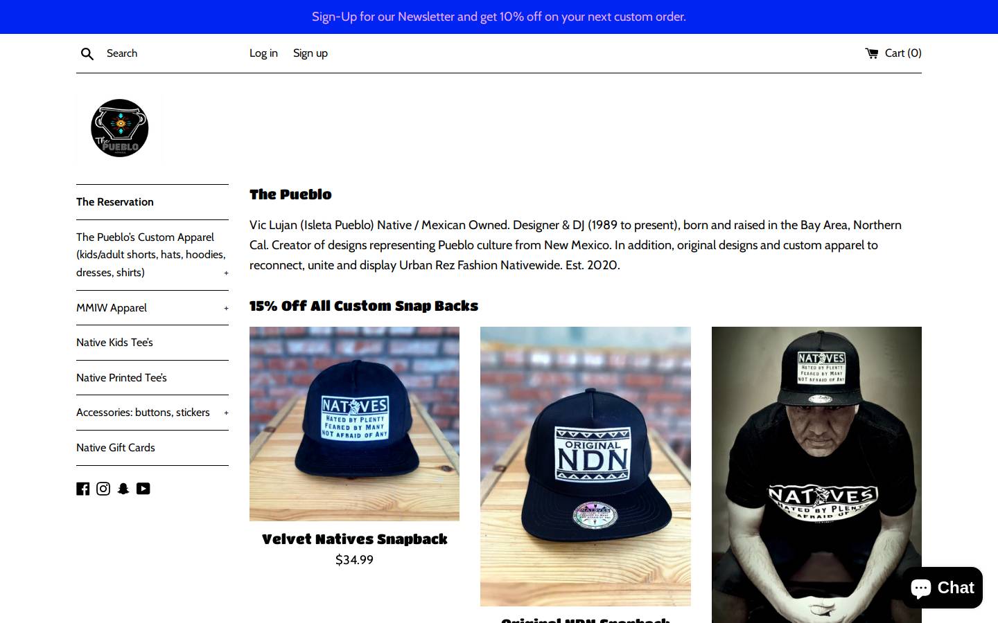 19pueblos.net homepage screenshot