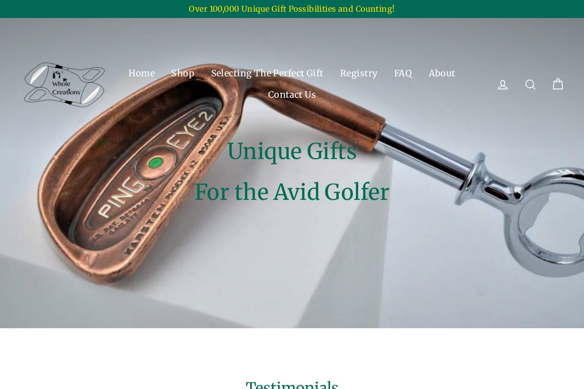 19thwholecreations.com homepage screenshot