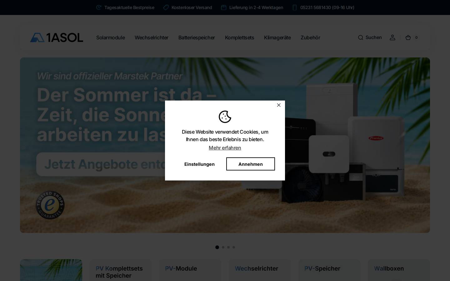 1ASOL homepage screenshot