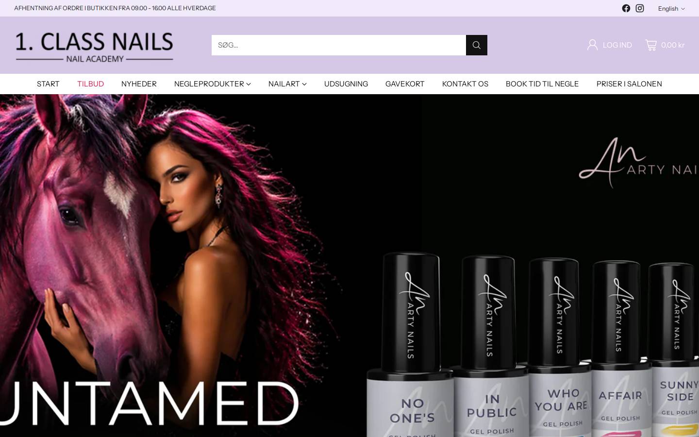 1ClassNails homepage screenshot
