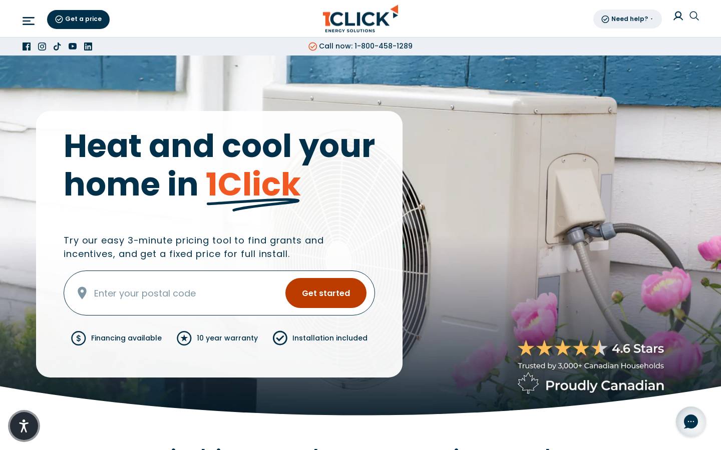 1clickenergy.com homepage screenshot