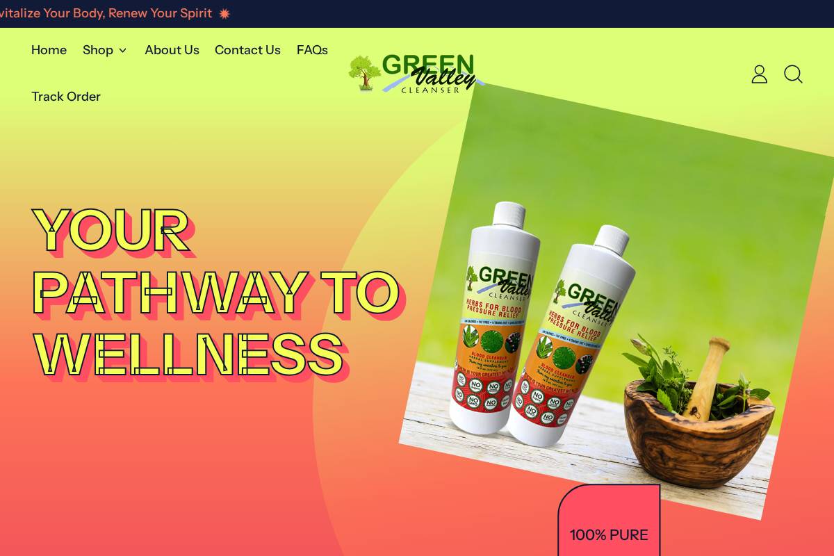 1daydetox homepage screenshot