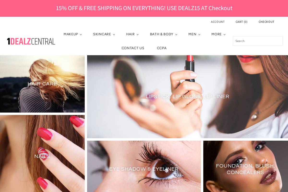 1dealzcentral.com homepage screenshot