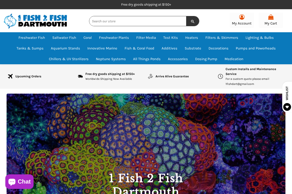 1fish2fishdartmouth.com homepage screenshot