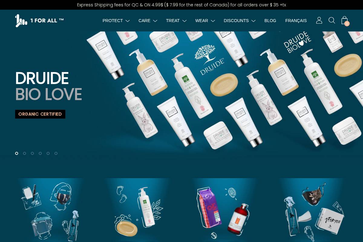 1forall.ca homepage screenshot