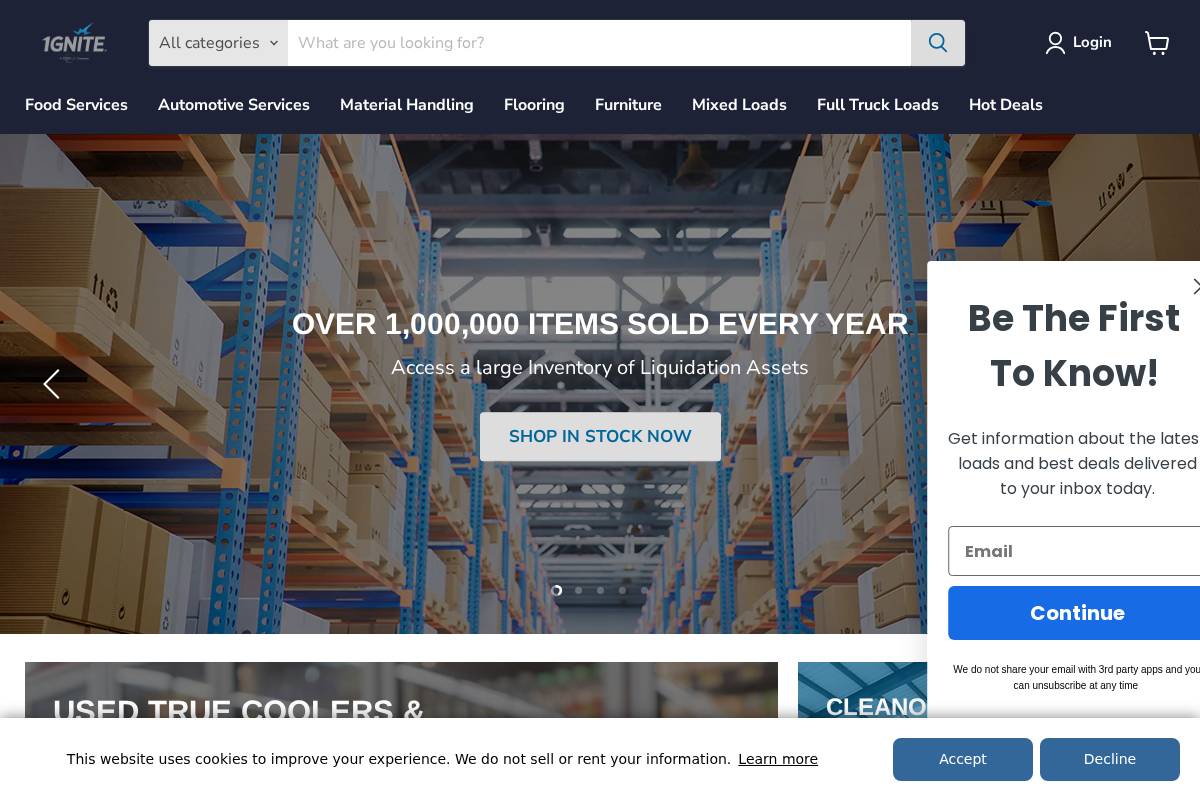 1gnitemarketplace.com homepage screenshot