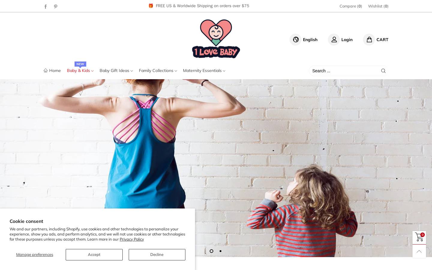 1lovebaby.com homepage screenshot