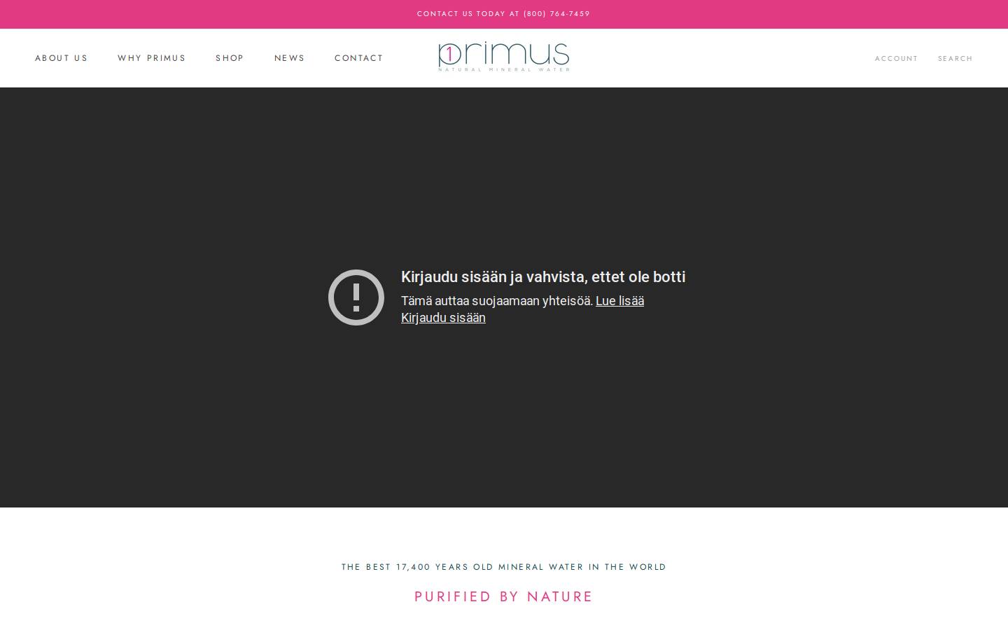 1primus-usa.com homepage screenshot