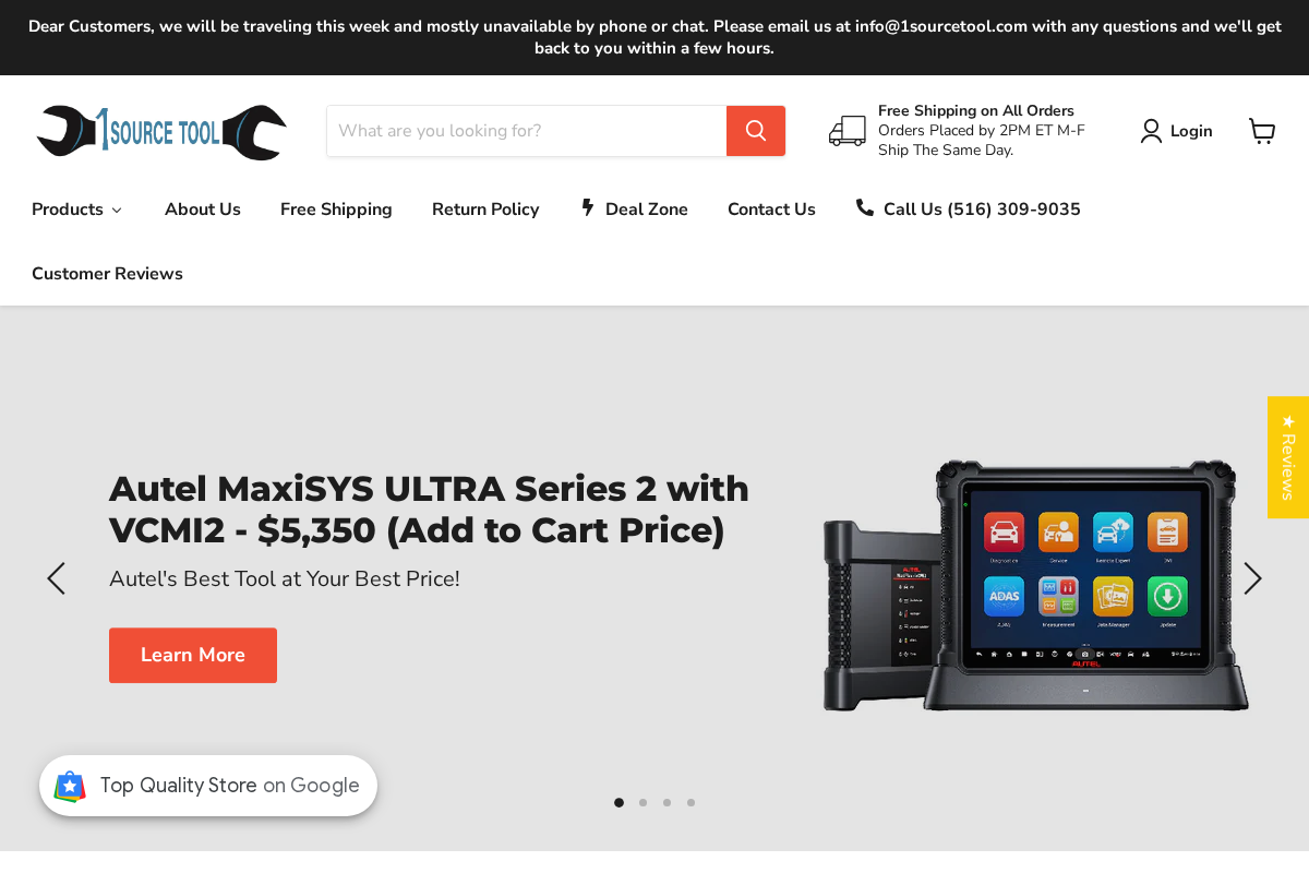 1SourceTool homepage screenshot