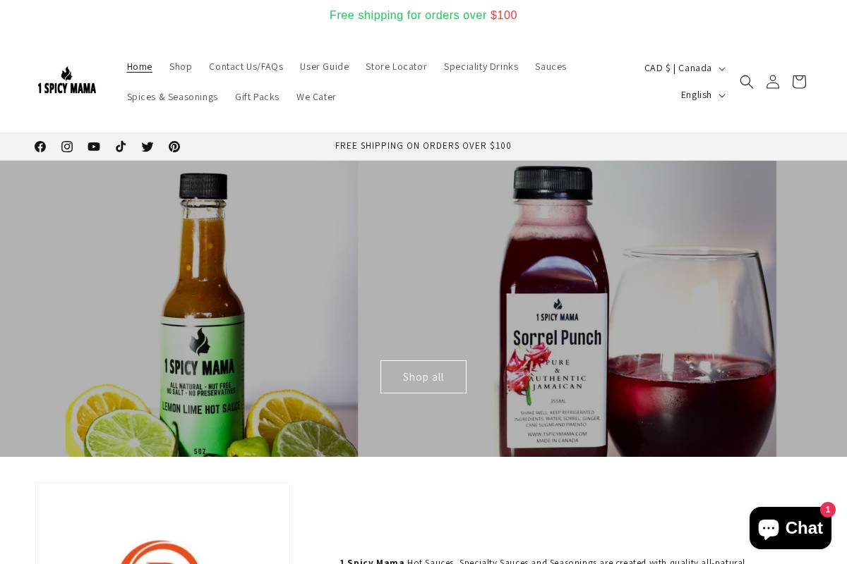 1spicymama.com homepage screenshot