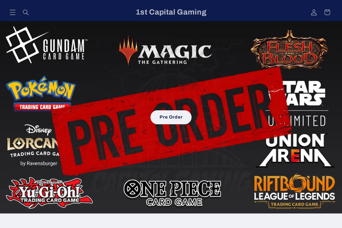 1stcapitalgaming.com homepage screenshot