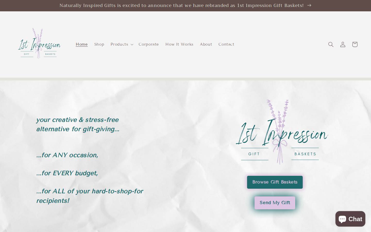 1stimpressiongb.com homepage screenshot