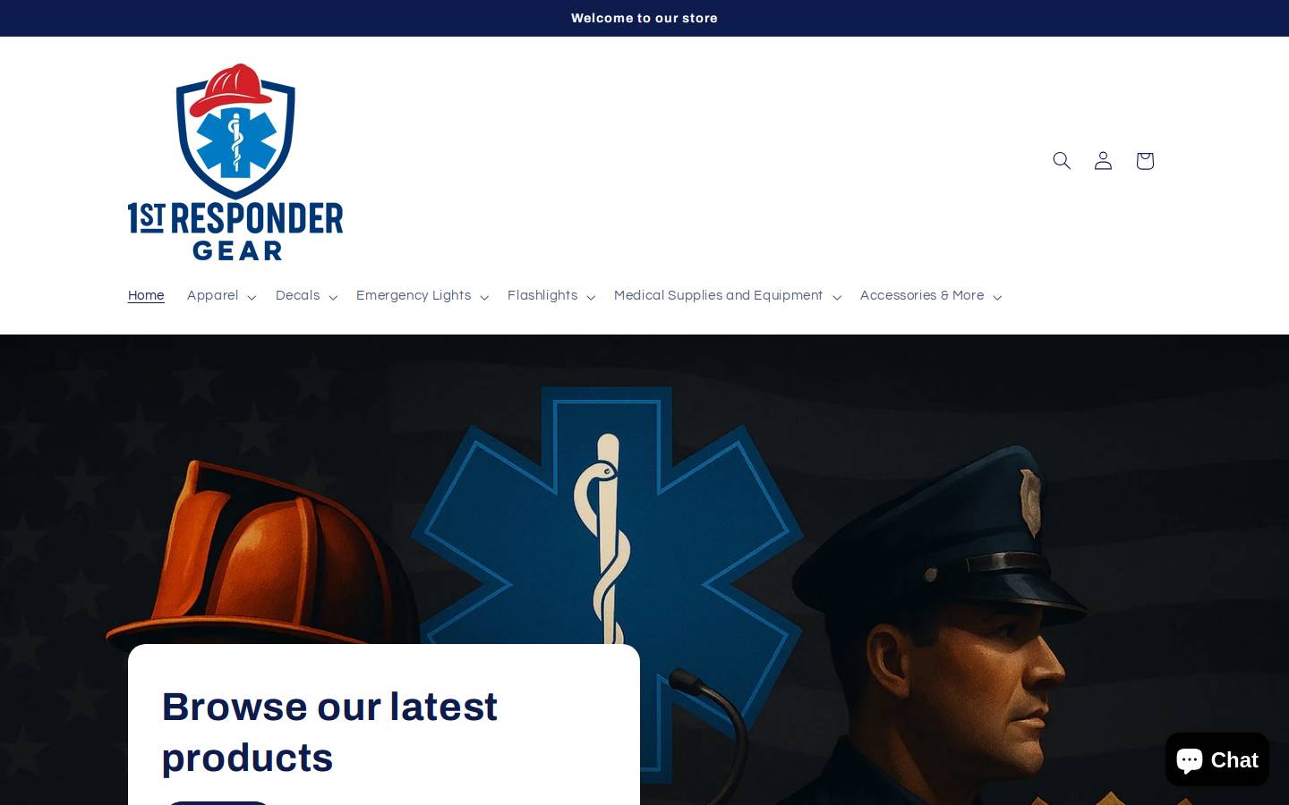 1strespondergear.com homepage screenshot